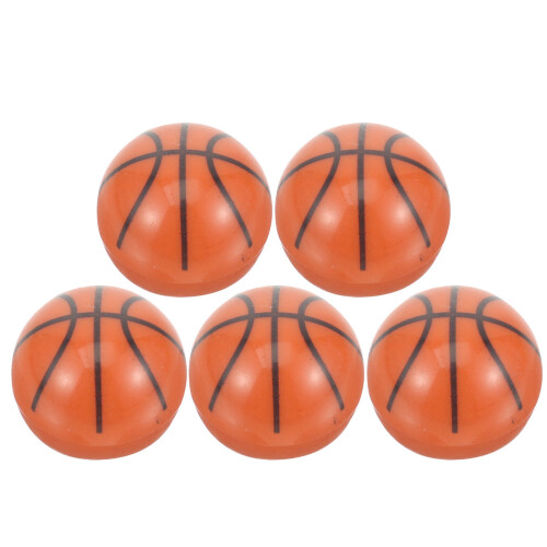 5 decoratieve ventieldopjes in basketbalvorm voor 2