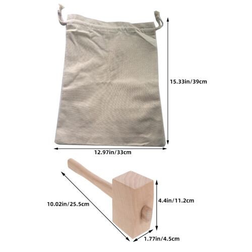 1 Set Herbruikbare Canvas Ijsbrekerzak Met Klup 2
