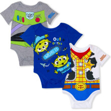 Disney Baby Toy Story Mickey Mouse Cars Winnie the Pooh Jungen 3er-Pack Body Creeper fr Neugeborene und Kleinkinder