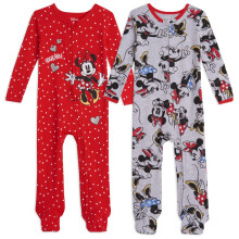 Disney Minnie Mouse 2er-Pack Schlaf- und Spieloveralls fr Neugeborene mit Reiverschluss, 36 Monate