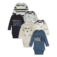 Onesies BrandUnisex Baby6-Pack Body s dlouhm rukvemTiger BlueNewborn