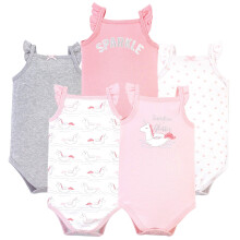 Hudson Baby Body unisex senza maniche in cotone per neonati, unicorno galleggiante, 6-9 mesi