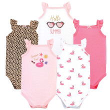 Hudson Baby Unisex Baby BaumwollÄrmellose Bodysuits, Sommer Spaß, 0-3 Monate
