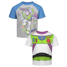 Disney Pixar Toy Story Buzz Lightyear T-Shirts fr Kleinkinder, Jungen, 2er-Pack, mehrfarbig, 5T