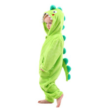 LOLANTA Ragazzi Ragazze Costume da Dinosauro Body in Flanella Tuta Intera per Bambini Regali per Bambini (Verde 6-7 Anni)