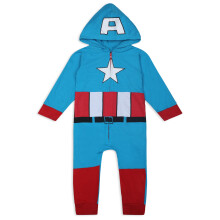 Marvel Hulk Captain America Iron Man eller Spider-Man Boys Zip Up Huvoverall fr spdbarn och smbarn