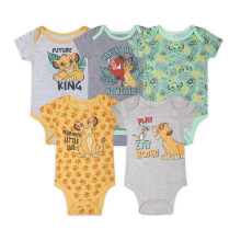 Disney Mickey Mouse, Knig der Lwen und Winnie Puuh, Baby-Jungen-Bodys im 5er-Pack fr Neugeborene und Kleinkinder