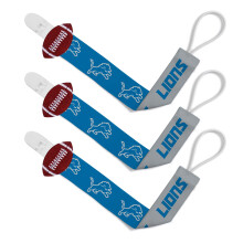 MasterPieces BabyFanatic Officieel gelicentieerde unisex-fopspeenclip 2-pack - NFL Detroit Lions - Officieel gelicentieerde babykleding