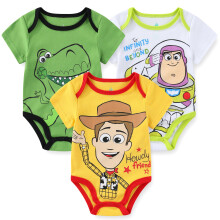 Disney Baby Toy Story Mickey Mouse Cars Winnie the Pooh Boys 3-pack bodysuit Creeper til nyf?dte og sp?db?rn