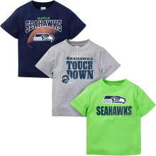 NFL Seattle Seahawks 3-pack Team Fan T-shirt met korte mouwen blauw/groen/grijs Seattle Seahawks Nieuw 12 maanden