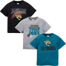NFL Jacksonville Jaguars 3-Pack Korte Mouwen Team Fan T-Shirt, Zwart/Blauw/Grijs, 12 Maanden