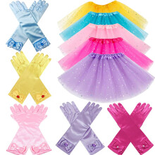 10 Stck Prinzessin Dress Up Tutu Handschuhe Zubehr Ballett Tutu Rock Handschuhe fr Mdchen Kostm Partygeschenke