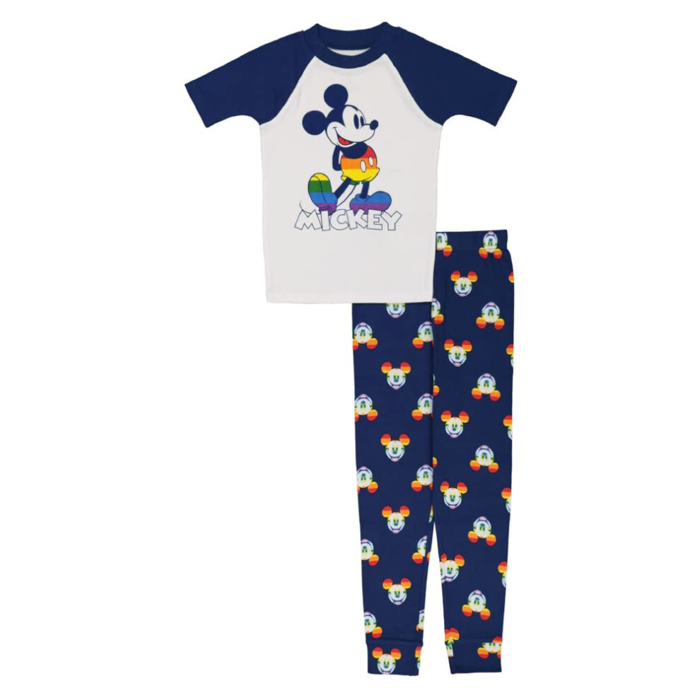 Disney Unisex Child Mickey Mouse | Minnie 2-Piece Snug-Fit Cotton Pajama Set Fam_love Mickey 2T Us