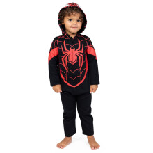 Marvel Spider-Verse Miles Morales Little Boys Zip Up Cosplay Overall 6