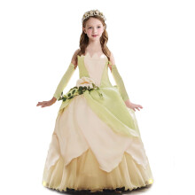 MDYCW Kostm princezny Tiana vla Halloweensk aty pro dvky aty pro zvltn prleitosti Narozeninov prty Efektn oblecen