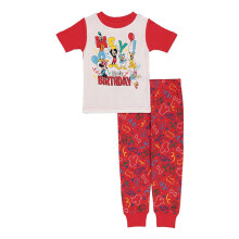 Pigiama Disney unisex per bambini, in 2 pezzi, aderente, in cotone, per le vacanze, morbido e carino per bambini HEY BIRTHDAY 4T