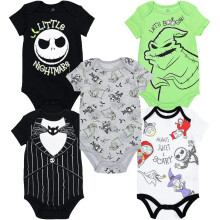 5er-Pack Bodys fr Neugeborene, Jungen, Disney Nightmare Before Christmas, Jack Skellington, Sally, Mehrfarbig, Neugeborene