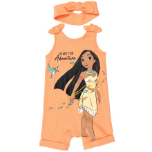 Disney Princess Pocahontas Baby Mdchen Kuscheliger rmelloser Strampler und Stirnband, Rosa, 18 Monate