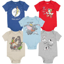 Disney Classics Dumbo Pinocchio Baloo Newborn Baby Boys 5 Pack Bodysuits Multicolor 3-6 m?neder