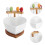 Set hartvormige keramische fruit- en saladebowl 3