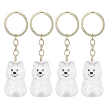 4Stk. Hundehaar Halter Schlüsselanhänger Transparent Für