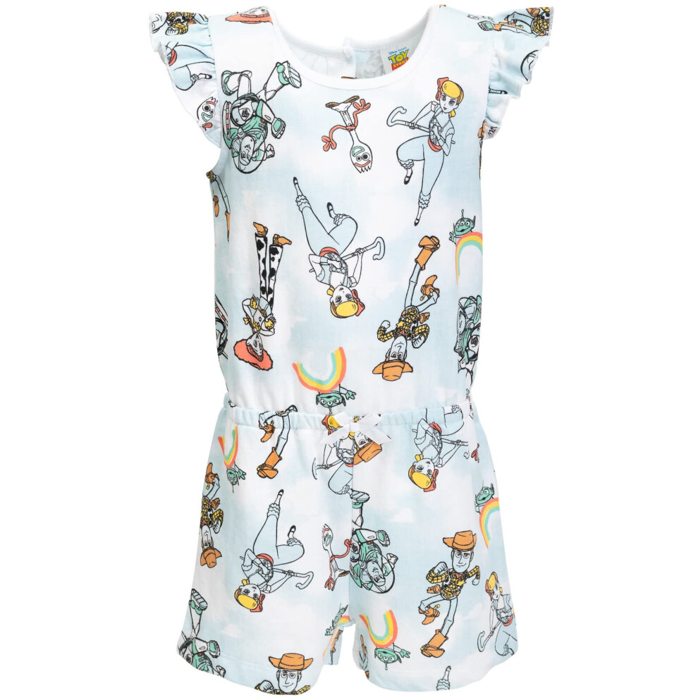 Disney Pixar Toy Story Bo Peep Buzz Lightyear Jessie Infant Baby Girls French Terry Romper 18 Months Blue