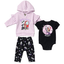 Disney Nightmare Before Christmas Jack Skellington Sally 3-teiliges Outfit-Set fr Kleinkinder, Jungen oder Mdchen, 24 Monate