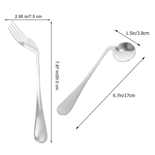 1 Set Ergonomische en Schuin Eetgerei voor Ouderen 1