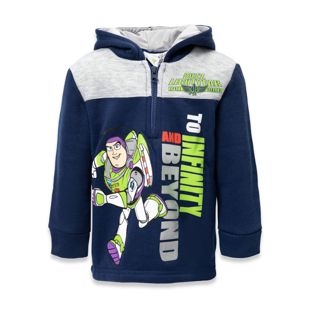 Disney Pixar Toy Story Buzz Lightyear Infant Baby Boys Half Zip Hoodie 18 Months
