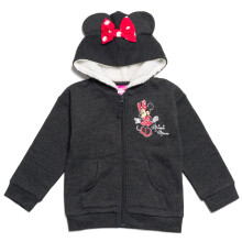 Miska Disney Minnie Mouse pro kojence, chlapecky nebo holcicky Fleecov mikina na zip cerven/ed 24 mescu
