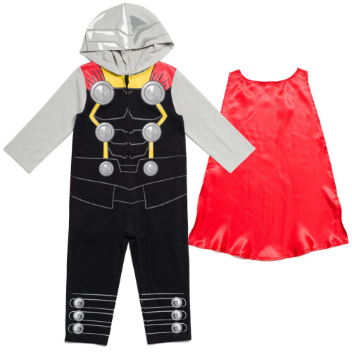 Marvel Marvel Avengers Thor Tuta da bambino con cerniera e mantello 5T