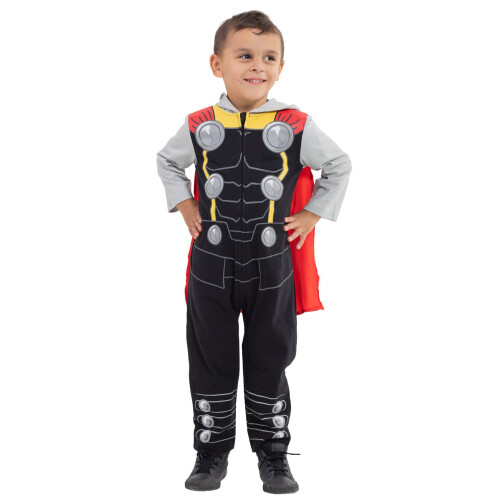 Marvel Marvel Avengers Thor Tuta da bambino con cerniera e mantello 5T 2