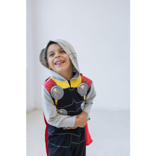 Marvel Marvel Avengers Thor Tuta da bambino con cerniera e mantello 4T 1