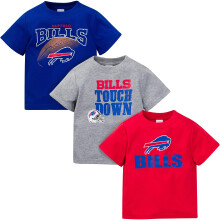 Gerber Unisex Baby NFL 3-Pack Korte Mouwen Fan T-Shirt, Teamkleur, 12 Maanden