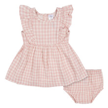 Gerber Meisjes 2-delige Jurk en Luier Cover Set, Gingham, 4T US