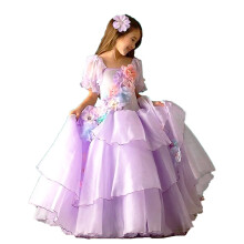 MDYCW Isabella Princess aty Kostm s nabranm rukvem aty pro zvltn prleitosti pro batole Dvky Vek 4-5 let Ultra mekk krajka Makarn aty