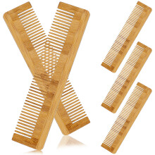 5 holzkämme aus bambus für dickes, welliges und glattes haar