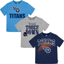 NFL Baby Peuter Jongens 3-Pack Korte Mouw T-shirts, Tennessee Titans, 12 Maanden