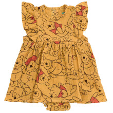Disney Winnie the Pooh Baby-Mädchen Baumwollgaze Kleid Orange 6-9 Monate