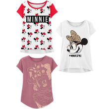 Minnie Mouse Tshirt (3-trjor Pack) Barn & Smbarn Flickklder 5T W/Mau/W SS