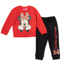 Disney Minnie Mouse Kleinkind Baby Mdchen Fleece Mode Pullover Sweatshirt & Hose Schwarz/Rot 18 Monate