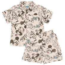 Disney Mickey Goofy Donald Duck Outfit-Set fr Neugeborene, Jungen, Baumwollgaze, Hemd und Shorts, 03 Monate