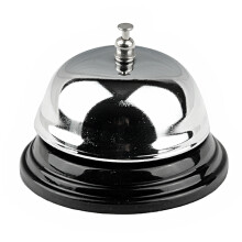 Campanello Servizio in Acciaio Argento Per Reception E Bar