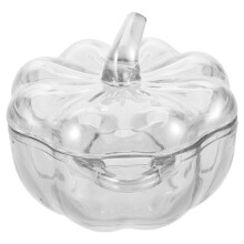 Glass Kürbis Dose Mit Deckel Für Süßigkeiten Transparent 12,5 Cm