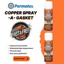 x2 COPPER SPRAY-A-GASKET HIGH TEMP SEALANT