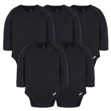 Gerber Unisex Baby Lang?rmet Solid Onesies Multi-Pack Interlock 180 GSM Sort