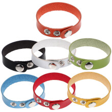 14-teiliges Lederarmband, verstellbar und gravierbar