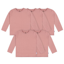 Gerber Baby 5er-Pack Langarm-T-Shirts Jersey 160 GSM, Rosa, 6-9 Monate
