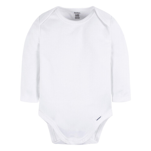 Gerber Gerber Unisex Baby Lang?rmet Solid Onesies Multi-Pack Interlock 180 GSM Hvid 1