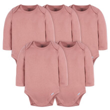 Gerber Unisex Baby Lang?rmet Solid Onesies Multi-Pack Interlock 180 GSM Pink